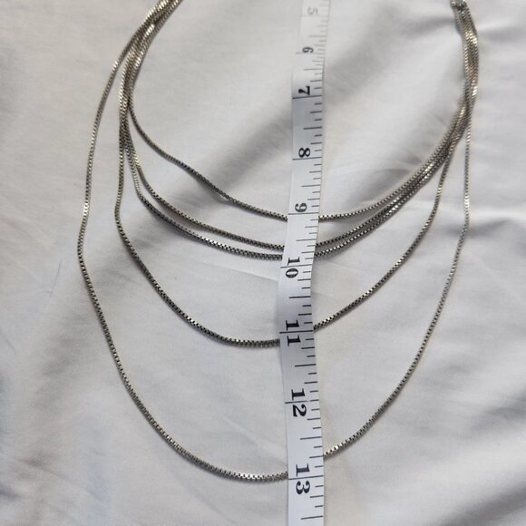 Fossil Silvertoned Layered Necklace - Picture 3 of 3